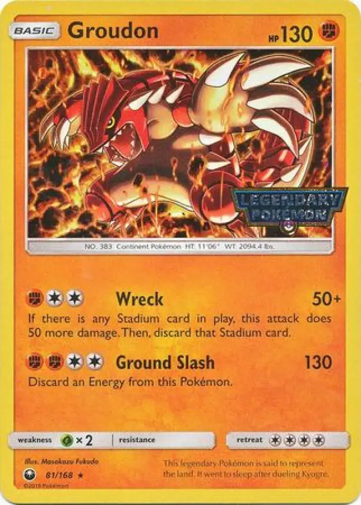 Groudon (81/168) (Cosmos Holo GameStop Promo) [Sun & Moon: Celestial Storm] - Pokemon Single