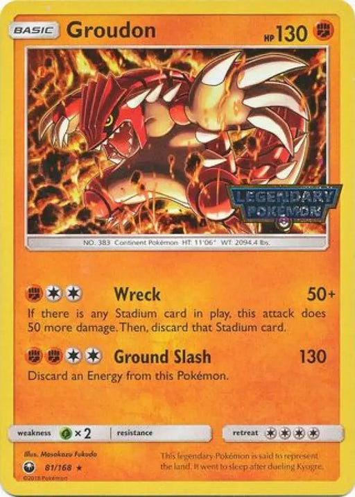Groudon (81/168) (Cosmos Holo GameStop Promo) [Sun & Moon: Celestial Storm] - Pokemon Single