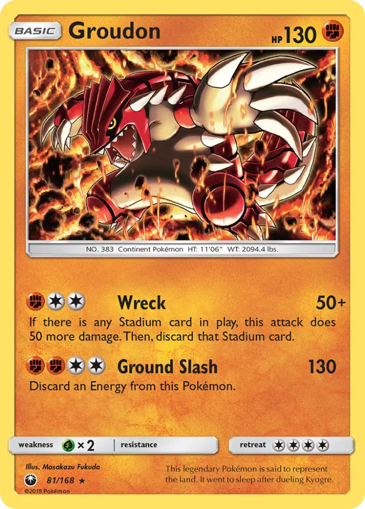 Groudon (81/168) [Sun & Moon: Celestial Storm] - Pokemon Single