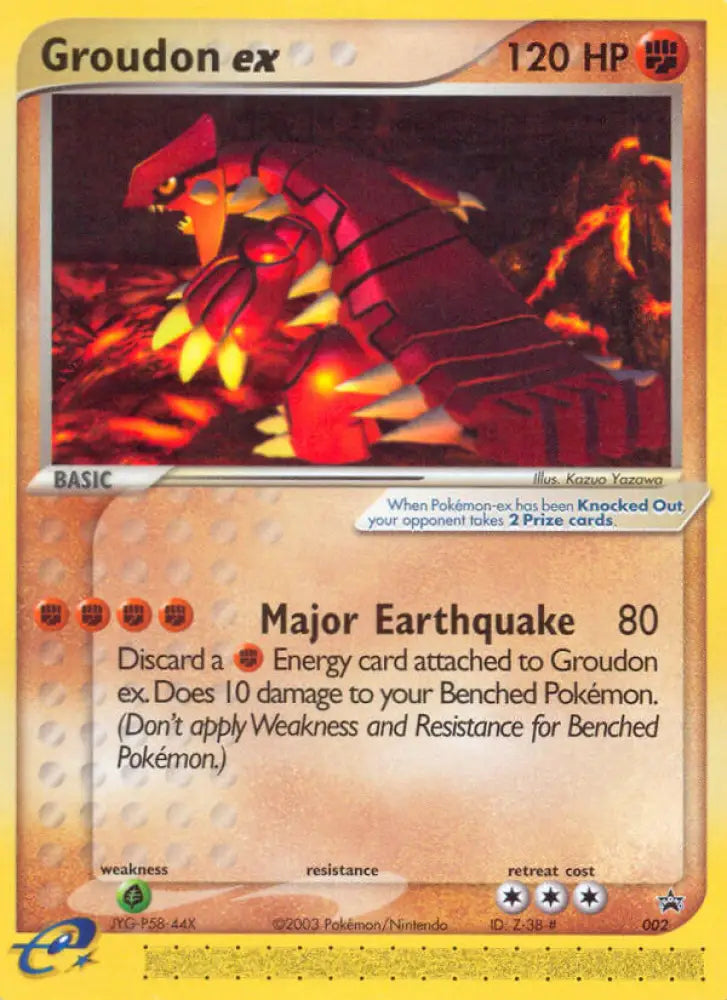 Groudon ex (002) [Nintendo: Black Star Promos] - Pokemon Single