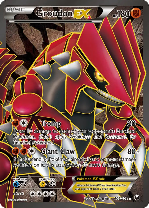 Groudon EX (106/108) [Black & White: Dark Explorers] - Pokemon Single