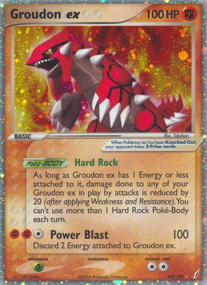Groudon ex (93/100) [EX: Crystal Guardians] - Pokemon Single