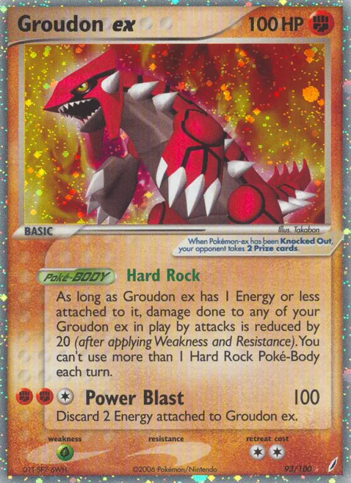 Groudon ex (93/100) [EX: Crystal Guardians] - Pokemon Single