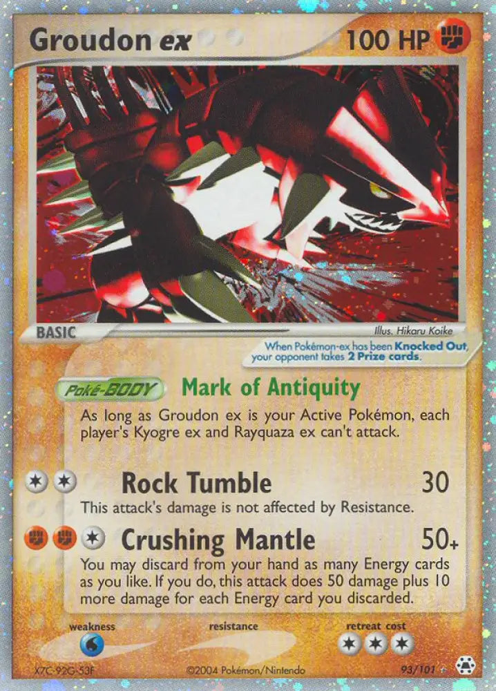 Groudon ex (93/101) [EX: Hidden Legends] - Pokemon Single
