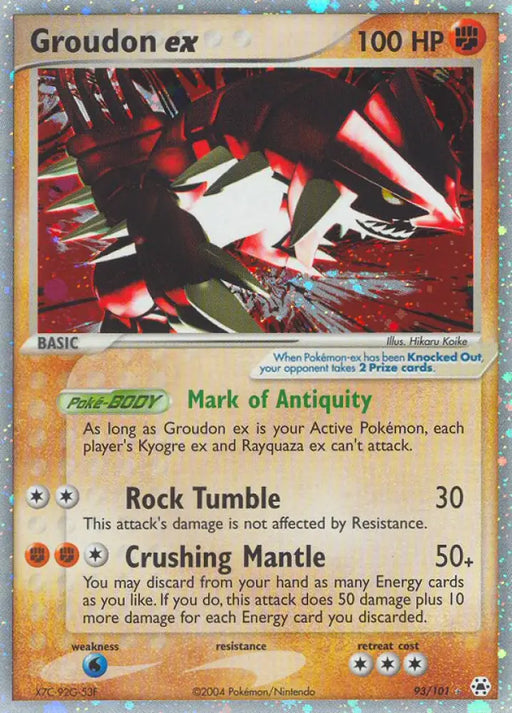 Groudon ex (93/101) [EX: Hidden Legends] - Pokemon Single