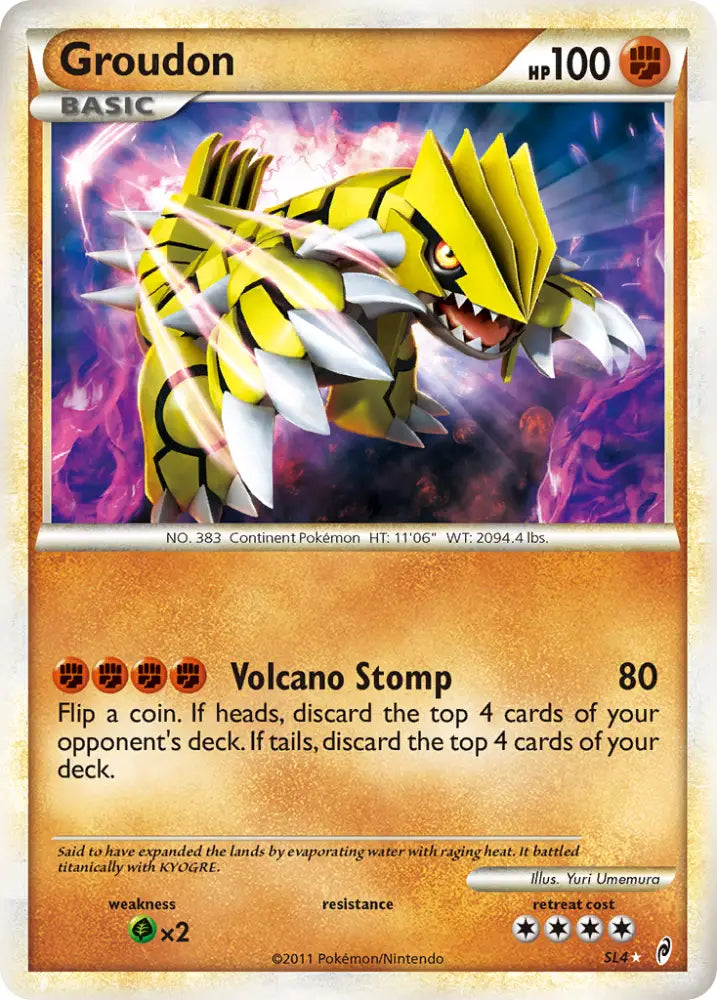 Groudon (SL4) [HeartGold & SoulSilver: Call of Legends] - Pokemon Single