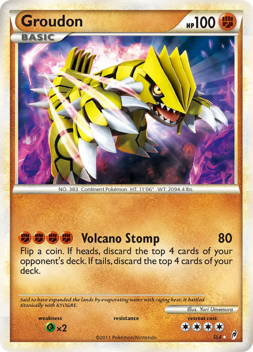 Groudon (SL4) [HeartGold & SoulSilver: Call of Legends] - Pokemon Single