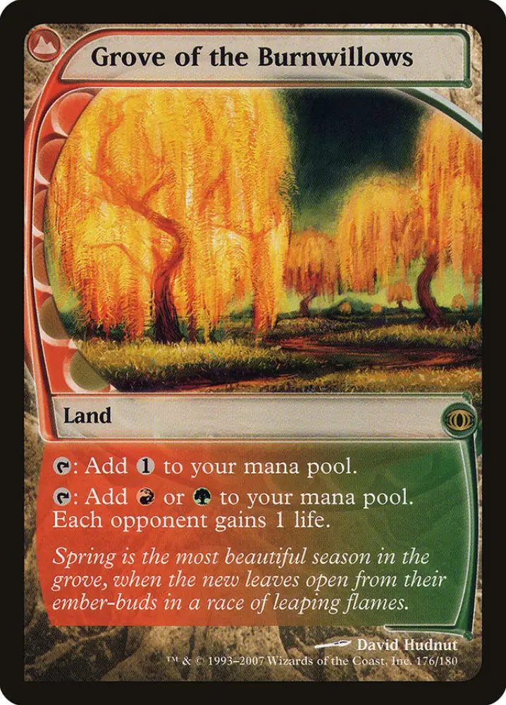 Grove of the Burnwillows [Future Sight] - MTG Single