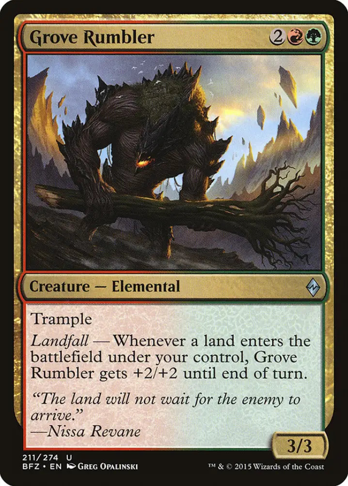 Grove Rumbler [Battle for Zendikar] - MTG Single
