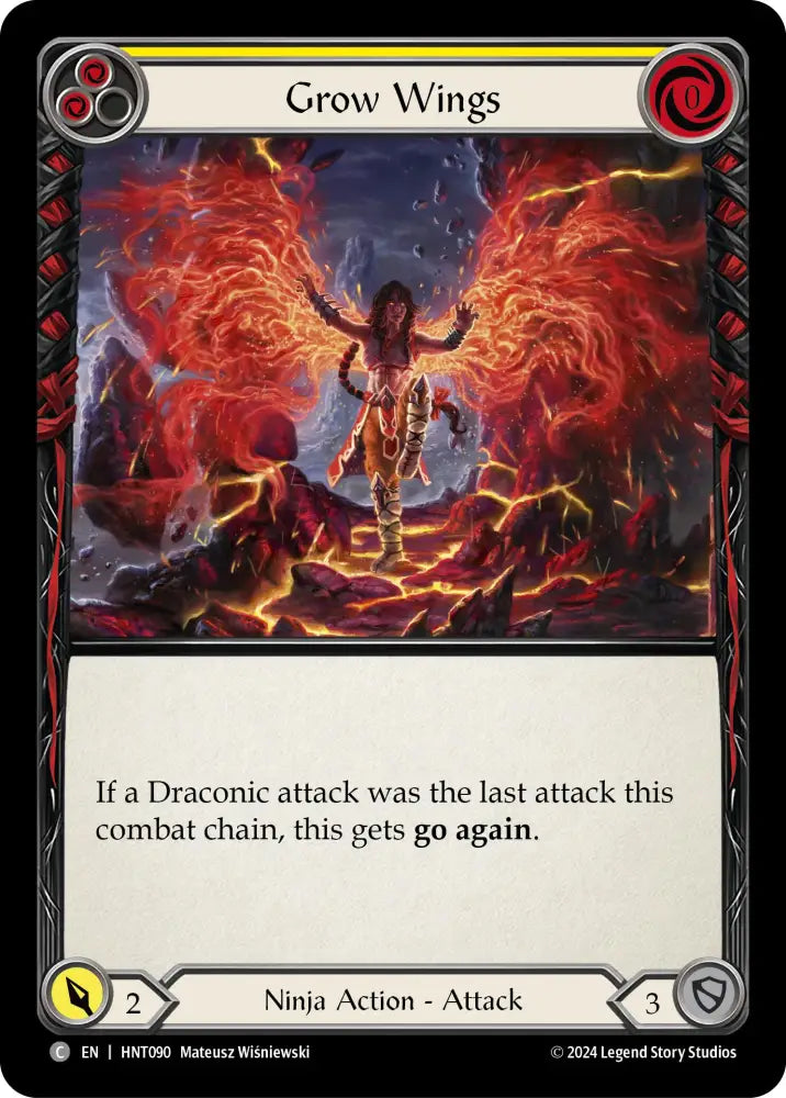 Grow Wings (Yellow) [The Hunted] Rainbow Foil - Flesh And Blood Single