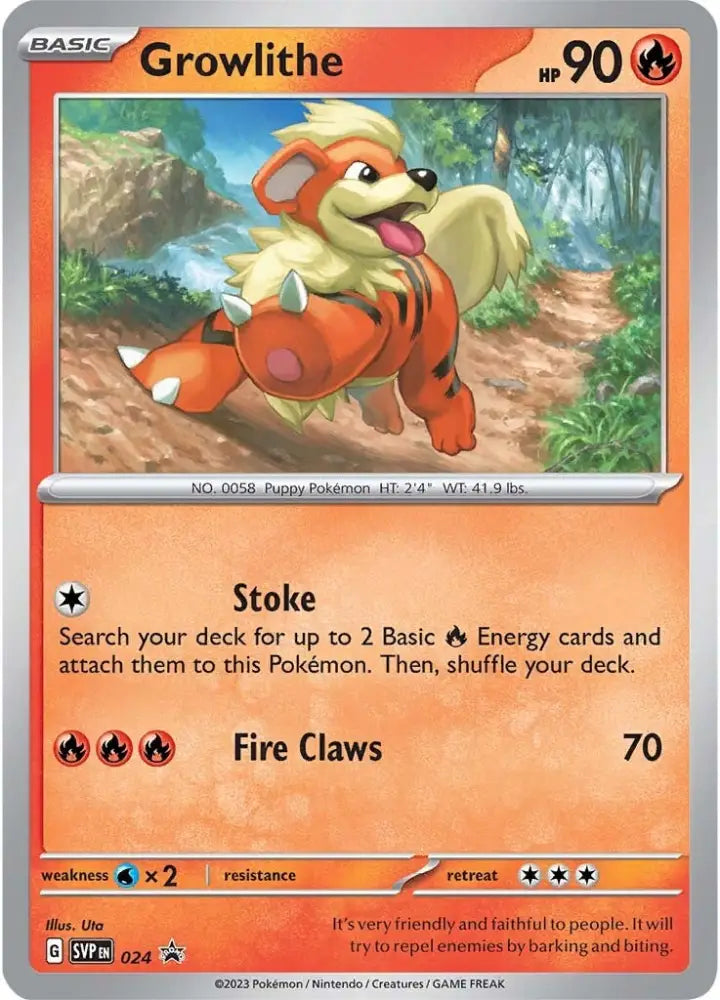 Growlithe (024) [Scarlet & Violet: Black Star Promos] - Pokemon Single