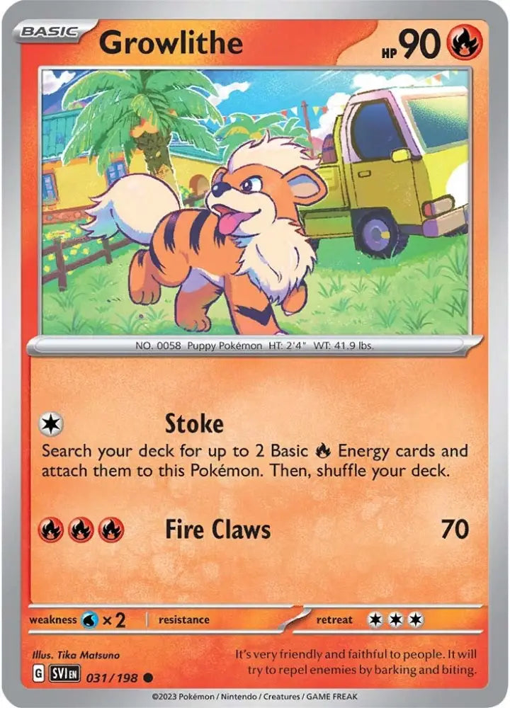 Growlithe (031/198) [Scarlet & Violet: Base Set] - Pokemon Single