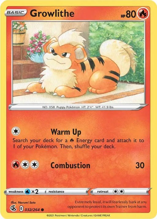 Growlithe (032/264) [Sword & Shield: Fusion Strike] - Pokemon Single