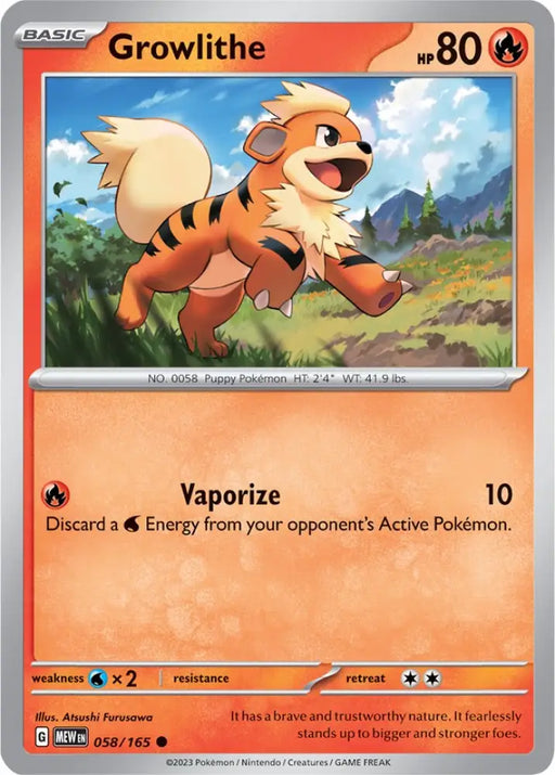 Growlithe (058/165) [Scarlet & Violet 151] - Pokemon Single