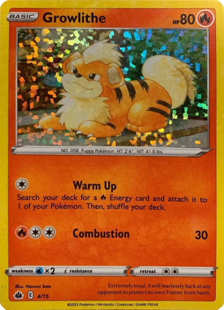Growlithe (4/15) [McDonald’s Promos: Match Battle] - Pokemon Single