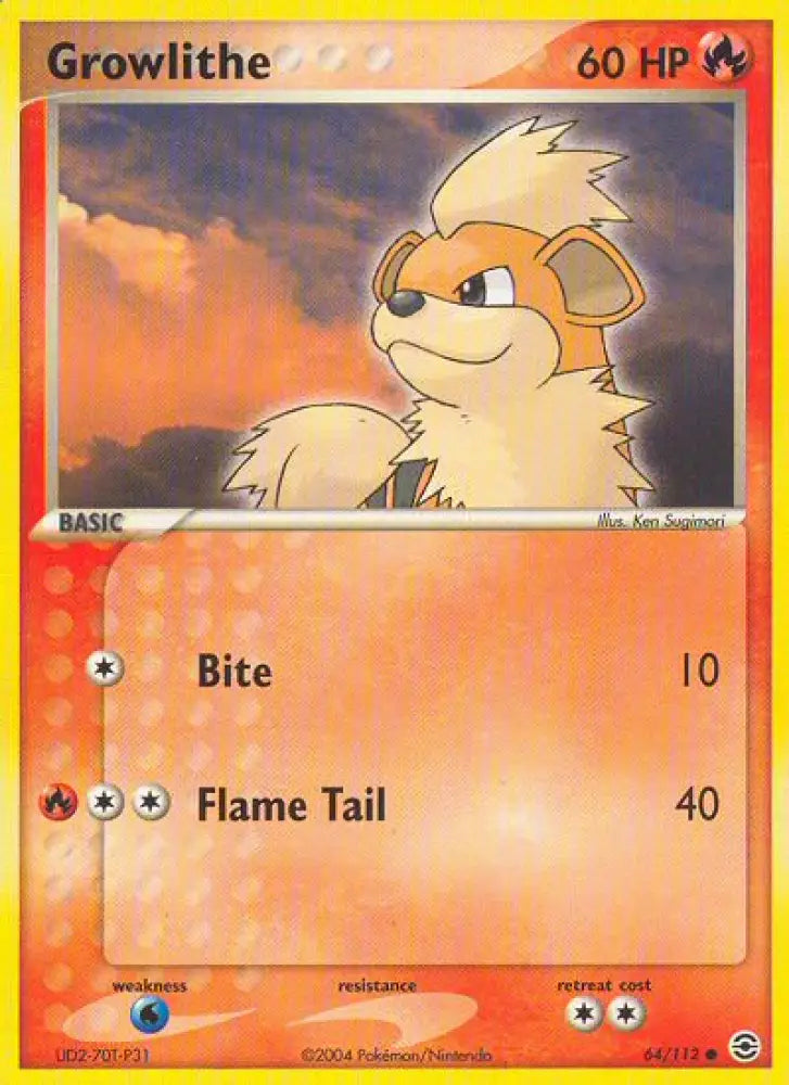 Growlithe (64/112) [EX: FireRed & LeafGreen] - Pokemon Single