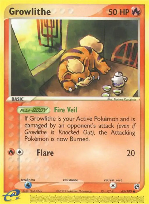 Growlithe (65/100) [EX: Sandstorm] - Pokemon Single