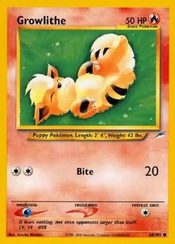 Growlithe (68/105) [Neo Destiny Unlimited] - Pokemon Single