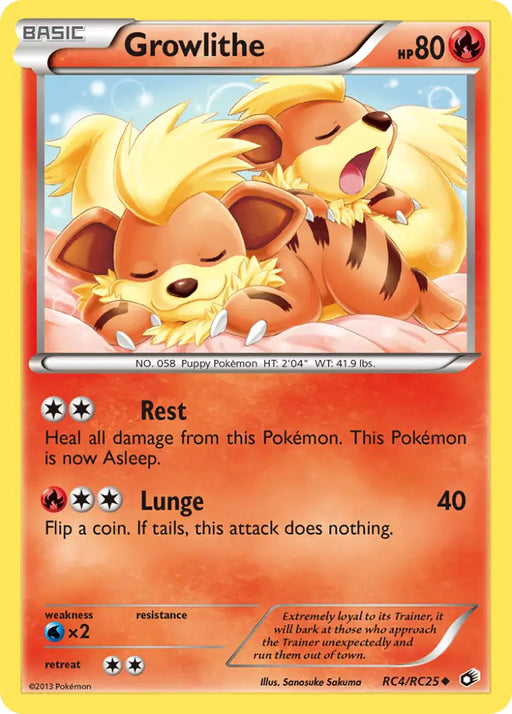 Growlithe (RC4/RC25) [Black & White: Legendary Treasures] - Pokemon Single