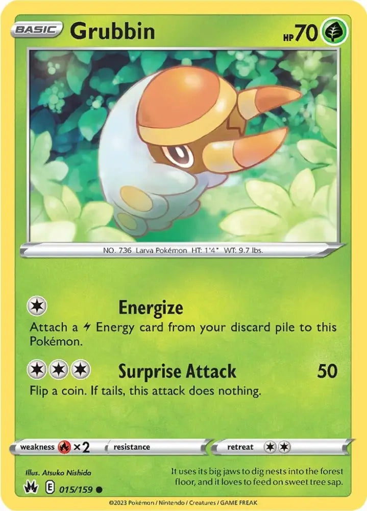 Grubbin (015/159) [Sword & Shield: Crown Zenith] - Pokemon Single