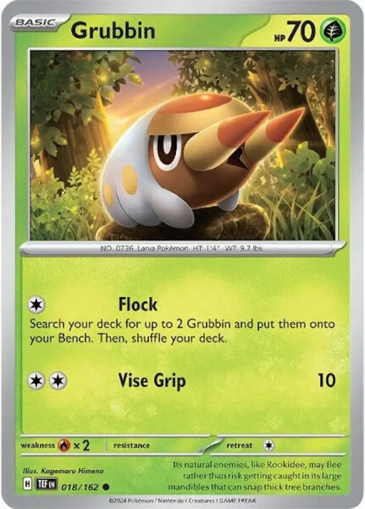 Grubbin (018/162) [Scarlet & Violet: Temporal Forces] - Pokemon Single