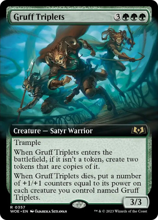 Gruff Triplets (Extended Art) [Wilds of Eldraine] - MTG Single