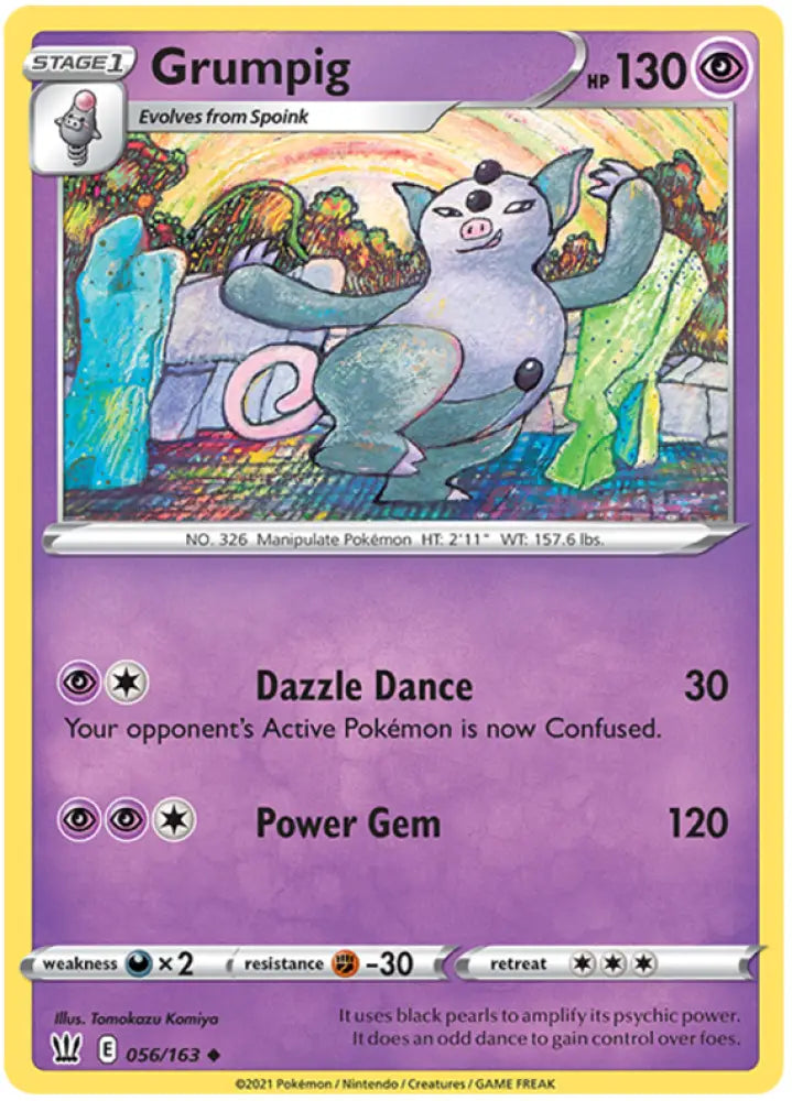 Grumpig (056/163) [Sword & Shield: Battle Styles] - Pokemon Single