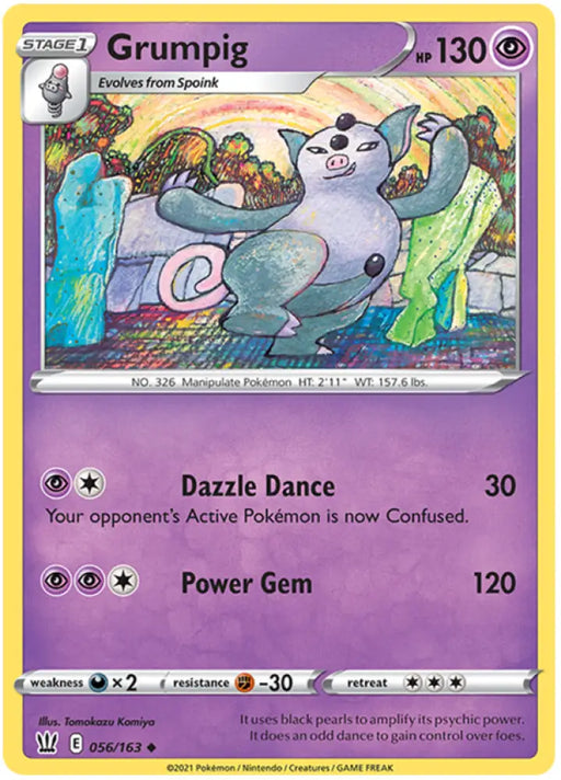 Grumpig (056/163) [Sword & Shield: Battle Styles] - Pokemon Single