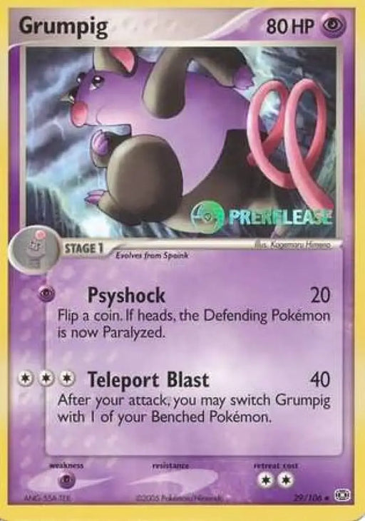 Grumpig (29/106) (Prerelease Promo) [Nintendo: Black Star Promos] - Pokemon Single