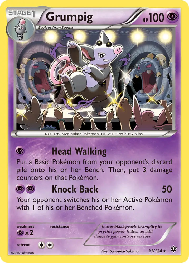 Grumpig (31/124) [XY: Fates Collide] - Pokemon Single
