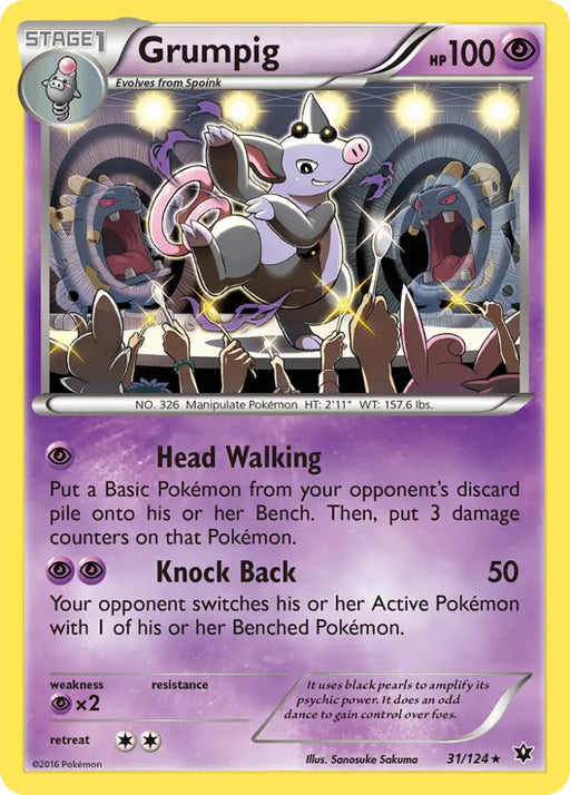 Grumpig (31/124) [XY: Fates Collide] - Pokemon Single