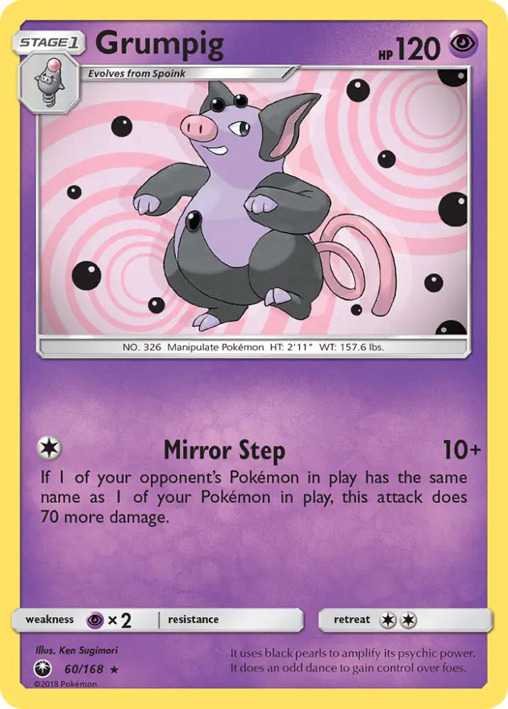 Grumpig (60/168) [Sun & Moon: Celestial Storm] - Pokemon Single