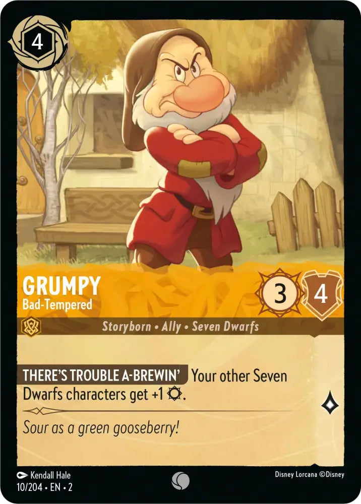 Grumpy - Bad-Tempered (10/204) [Rise of the Floodborn] - Lorcana Single