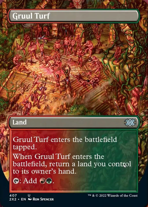 Gruul Turf (Borderless Alternate Art) [Double Masters 2022] - MTG Single