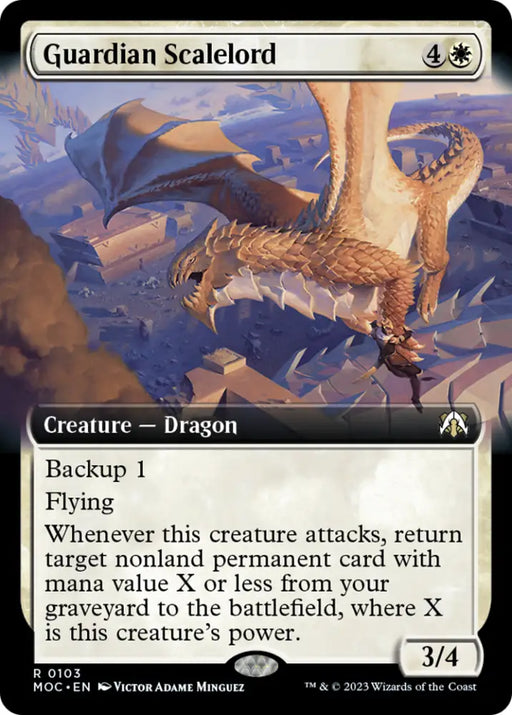 Guardian Scalelord (Extended Art) [March of the Machine Commander] - MTG Single