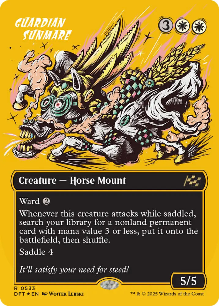 Guardian Sunmare (Borderless) (First-Place Foil) [Aetherdrift] - MTG Single