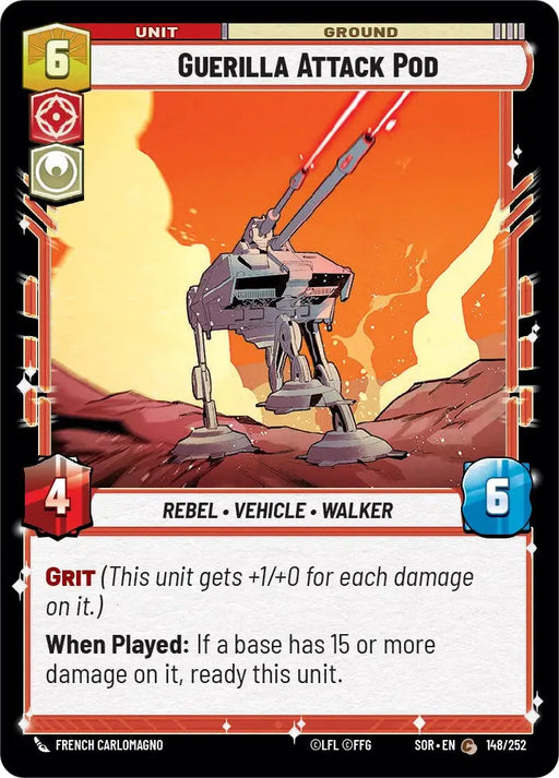 Guerilla Attack Pod (148/252) [Spark of Rebellion] - Star Wars: Unlimited Single