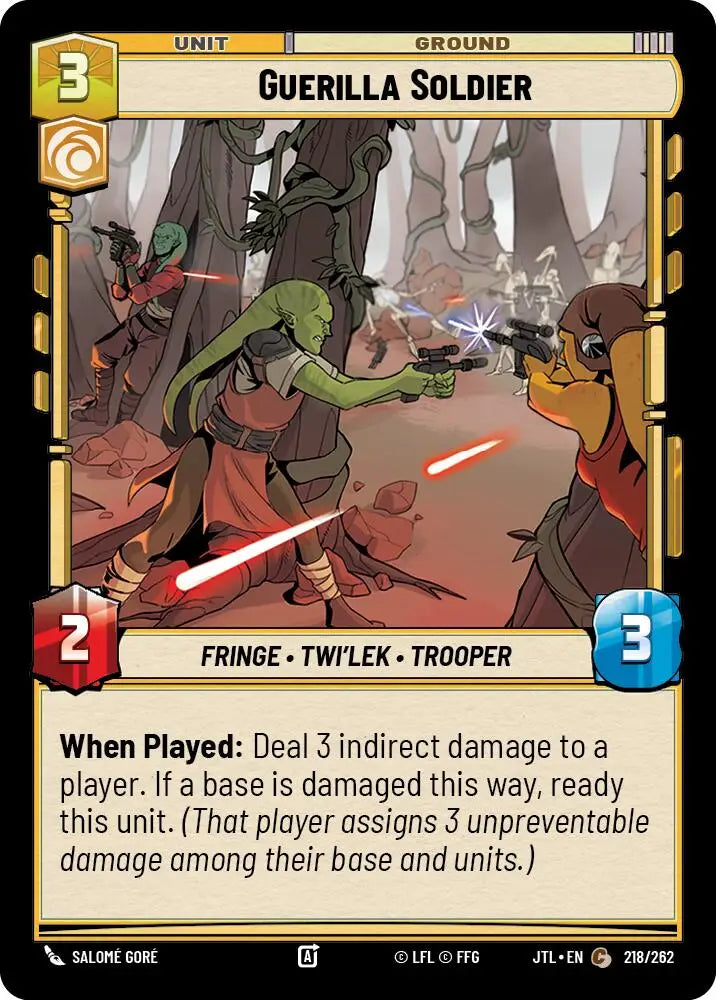 Guerilla Soldier (218/262) [Jump to Lightspeed] - Star Wars: Unlimited Single