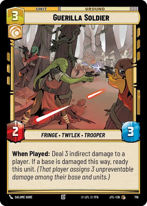 Guerilla Soldier (Foil) (716) [Jump to Lightspeed] - Star Wars: Unlimited Single
