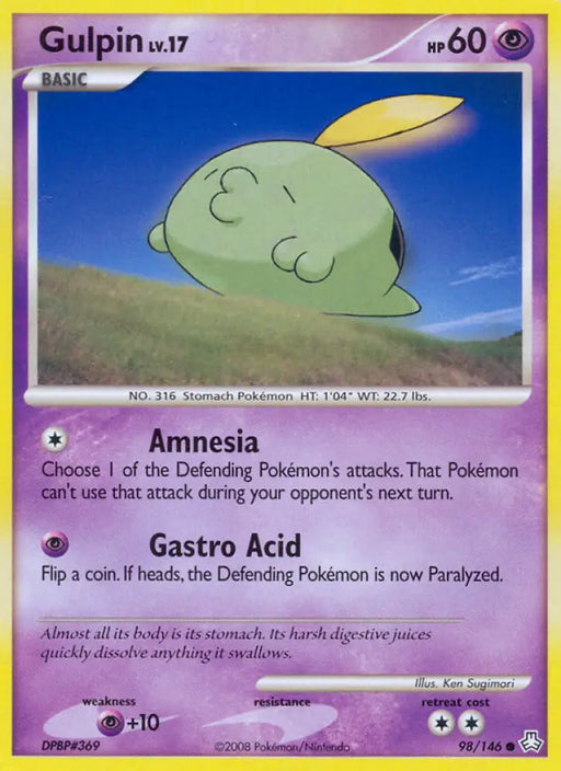 Gulpin (98/146) [Diamond & Pearl: Legends Awakened] - Pokemon Single