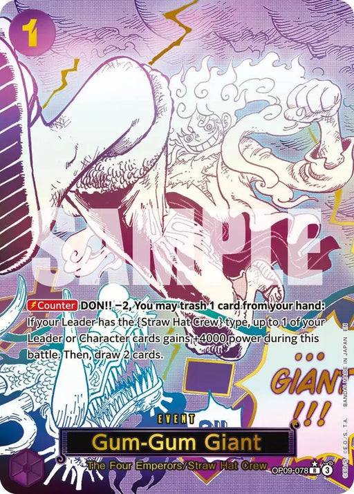 Gum-Gum Giant (Alternate Art) (OP09-078) [Premium Booster -The Best- Vol. 2]