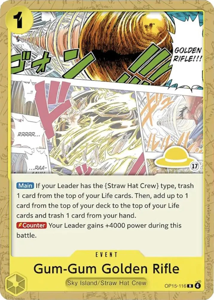 Gum-Gum Golden Rifle (Luffy Deck) (OP15-116) [Set Sail Deck Set]