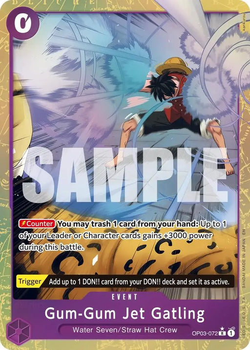 Gum-Gum Jet Gatling (Alternate Art) (OP03-072) [Premium Booster -The Best- Vol. 2]