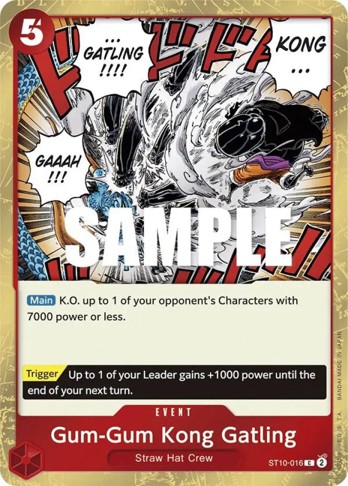 Gum-Gum Kong Gatling (ST10-016) [Ultra Deck: The Three Captains]