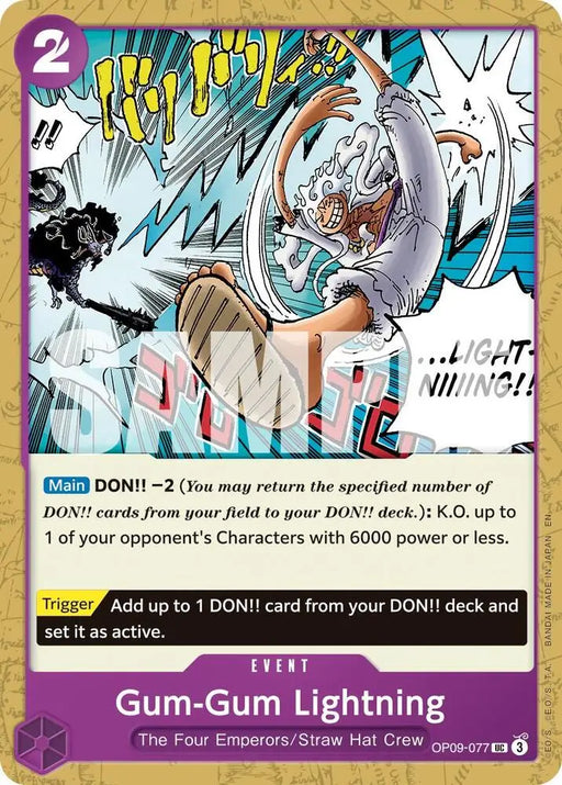 Gum-Gum Lightning (Reprint) (OP09-077) [Premium Booster -The Best- Vol. 2]