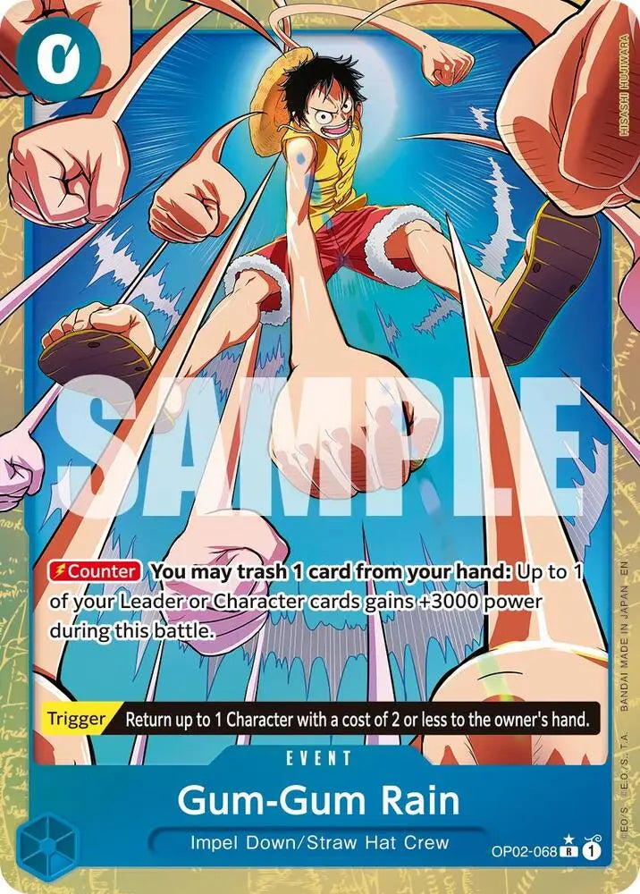 Gum-Gum Rain (Alternate Art) (OP02-068) [Premium Booster -The Best- Vol. 2]