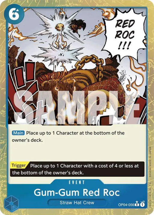 Gum-Gum Red Roc (Textured Foil) (OP04-056) [Premium Booster -The Best-]