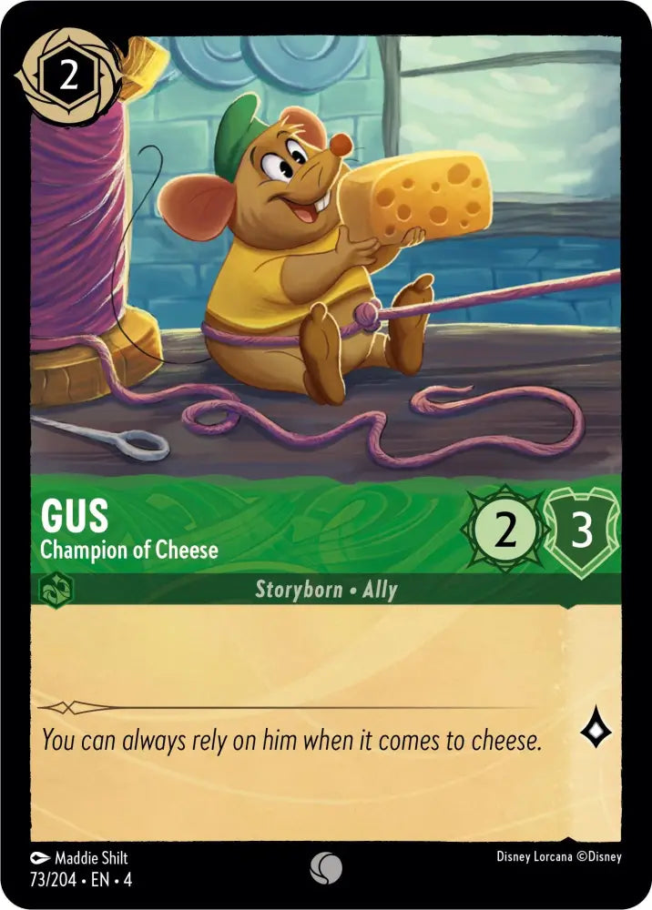 Gus - Champion of Cheese (73/204) [Ursula’s Return] - Lorcana Single