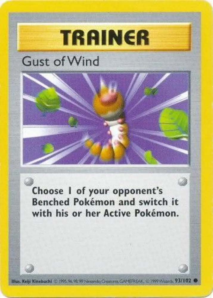 Gust of Wind (93/102) [Base Set Shadowless Unlimited] - Pokemon Single