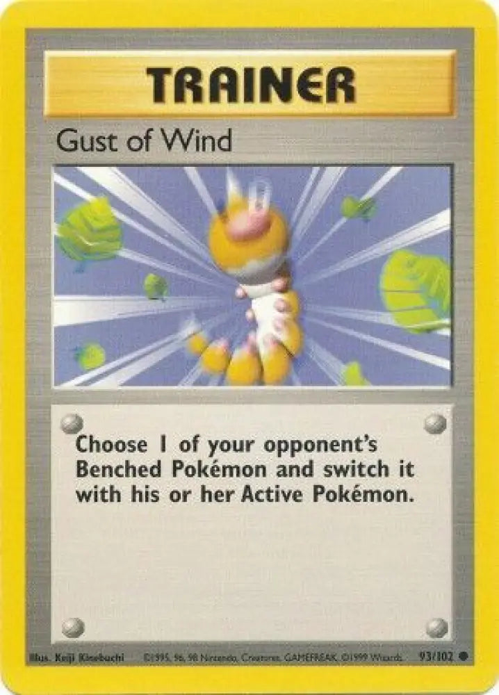 Gust of Wind (93/102) [Base Set Unlimited] - Pokemon Single
